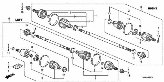Driveshaft (AT) for 2009 Honda Civic #0