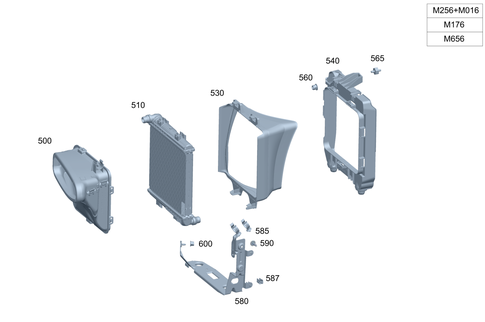Radiator, Mounting, and Covering for 2022 Mercedes-Benz GLE580 #0