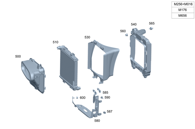 1675005400 - Radiator: Air Mgmt. Control System for Mercedes-Benz: GLE350, GLE450, GLE53 AMG, GLE580, GLS450, GLS580 Image image