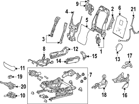 Passenger Seat Components for 2025 Lexus TX500h #0