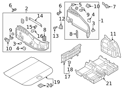 Interior Trim - Rear Body for 2018 Audi TTS Quattro #0