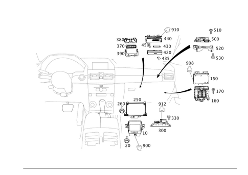 Electrical Compartment in Front Passenger Footwell for 2013 Mercedes-Benz GLK 350 #0