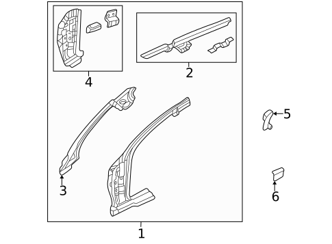 Hinge Pillar for 1999 Dodge Durango #0