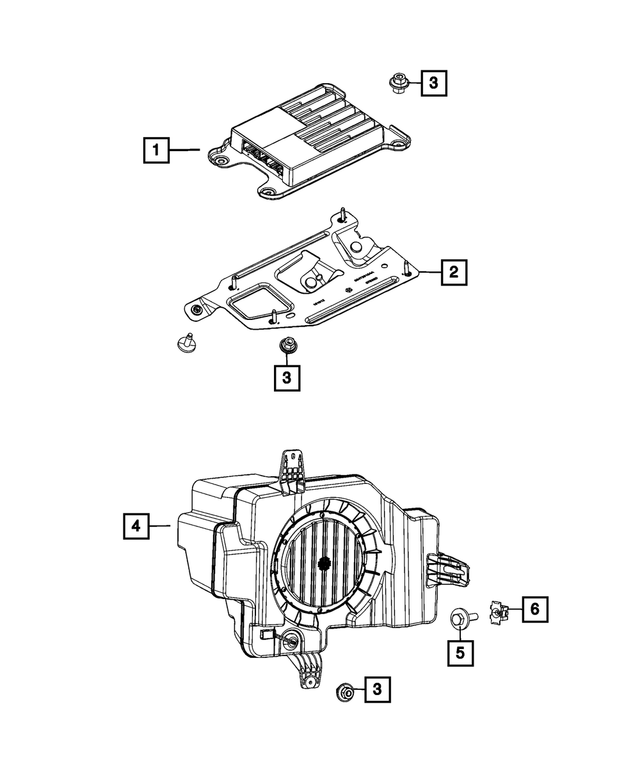 68347134AB - : Sub Woofer Speaker for Mopar Image