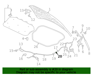 2016-2026 Volvo Hood Release Handle Clip 8622743 | OEM Parts Online