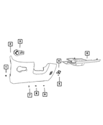 6WK81SA5AB - : Instrument Panel Knee Blocker for Mopar Image