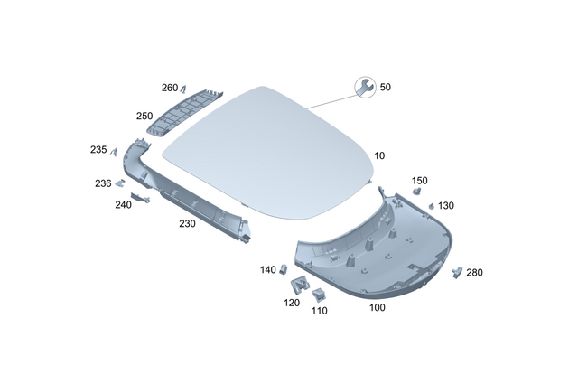 1927930300 - : Rear Spoiler Attachment for Mercedes-Benz Image