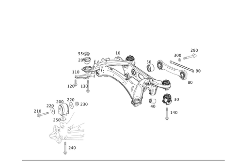 Rear Axle Carrier for 2014 Mercedes-Benz C350 #0