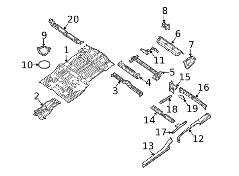 Rear Floor & Rails for 2009 INFINITI QX56 #0