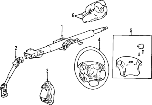 Steering Column for 2000 Hyundai Tiburon #0