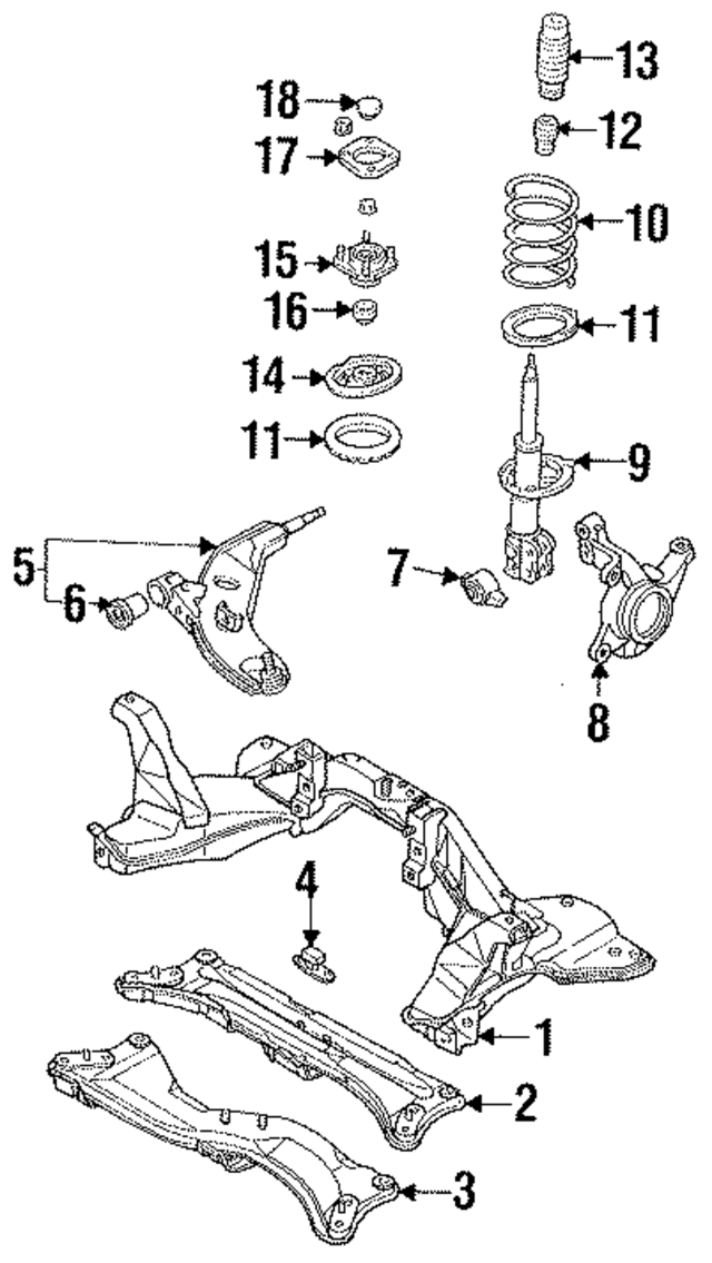 F32Z5C145A - Suspension: Engine Cradle for Ford: Probe Image