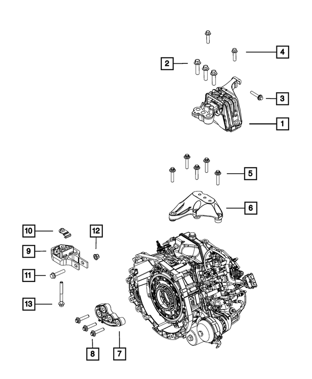 6510711AA - C633; 6-Speed; Dual Dry Clutch Automatic: Hex Flange Lock Nut for Mopar Image image