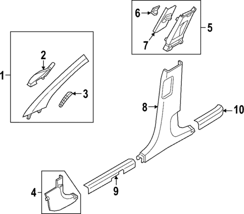 Interior Trim - Pillars for 2023 Hyundai Santa Cruz #0