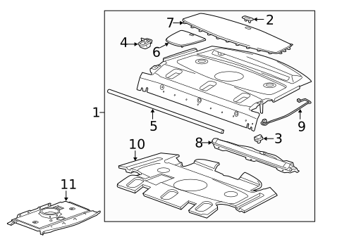 Interior Trim - Rear Body for 2013 Cadillac XTS #0