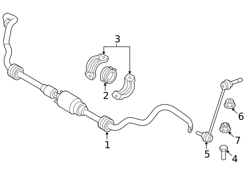 Stabilizer Bar & Components for 2014 BMW X6 #1