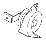 61337159421 - : Low Note Horn for BMW: 325i, 325xi, 328i, 328i xDrive, 328xi, 330i, 330xi, 335d, 335i, 335i xDrive, 335is, 335xi, M3, X1 Image