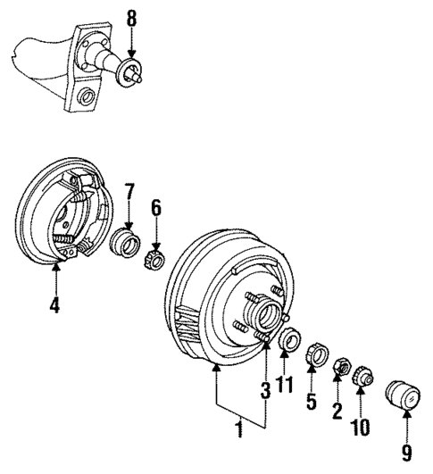 Rear Brakes for 1990 Chrysler New Yorker #1