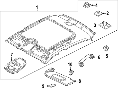 Interior Trim - Roof for 2025 Volvo EC40 #0