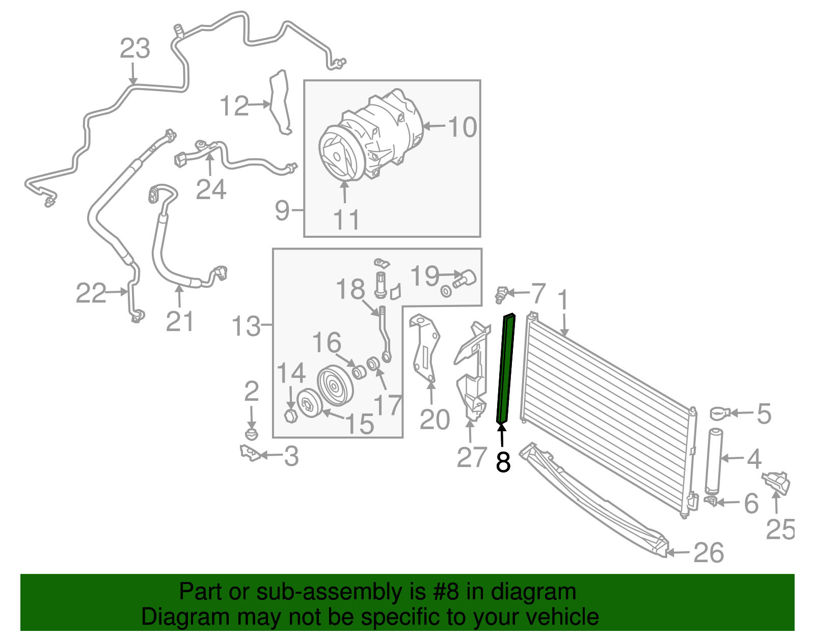 Radiator Assembly Seal - Nissan (92185-CA000)