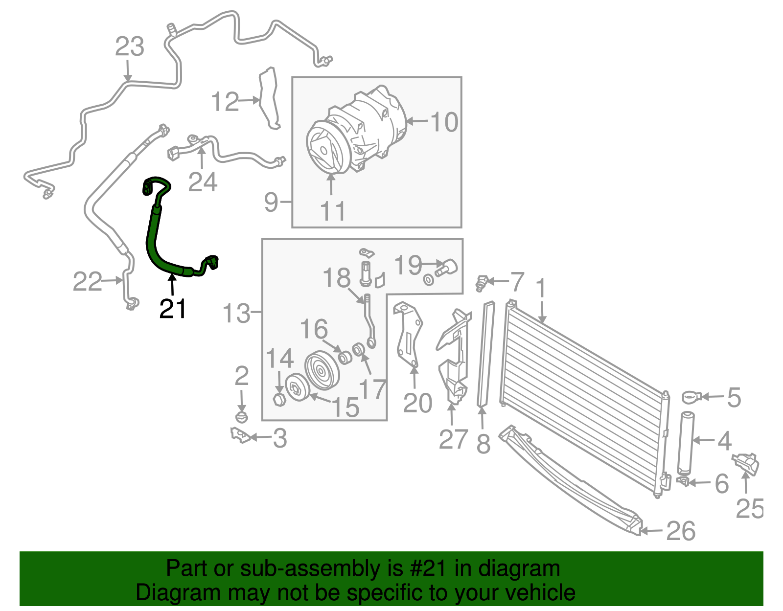 Pressure Hose - Nissan (92490-CA01A)