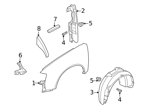 Fender & Components for 2001 Audi Allroad Quattro #0