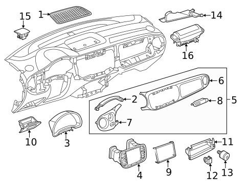 Instrument Panel Components for 2018 Volkswagen Beetle #1