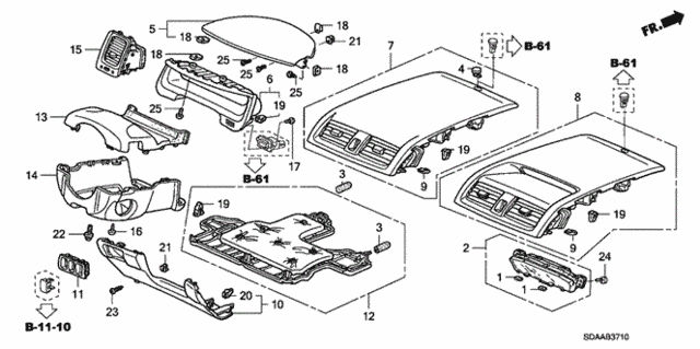Instrument Panel Garnish (Driver Side) for 2007 Honda Accord #0