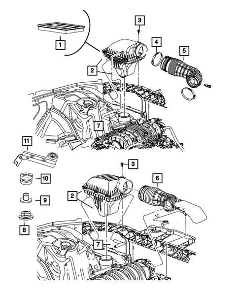 Air Cleaner for 2010 Dodge Challenger #0