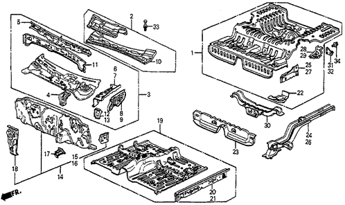 Dashboard - Floor for 1986 Honda Prelude #0