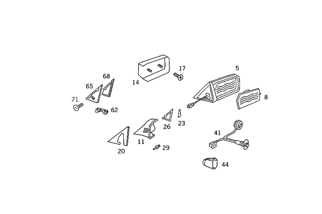 1248110098 - Front Doors: Seal for Mercedes-Benz: 190, 190D, 190E, 280SE, 300SE, 300SEL, 380SE, 380SEL, 560SEC, 560SEL Image image