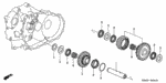 23261PYZ000 - Transmission - Manual: SHAFT, REVERSE GEAR for Acura Image