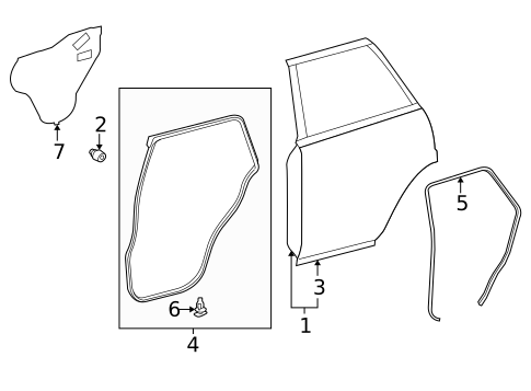 Door & Components for 2024 Toyota 4Runner #1