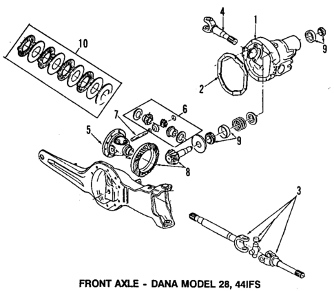 Carrier & Front Axles for 1987 Ford Bronco #1