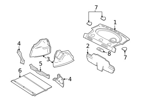 Interior Trim - Rear Body for 2004 Ford Focus #0