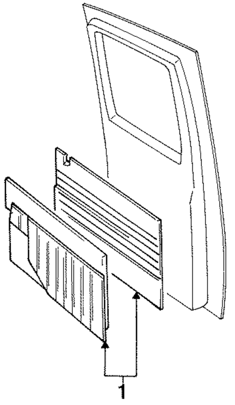 Interior Trim - Rear Door for 1990 Dodge B250 #1
