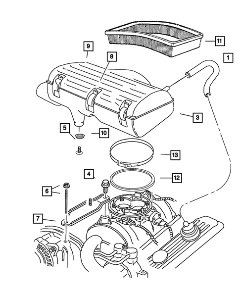 Air Cleaner for 2001 Dodge Ram 2500 #3