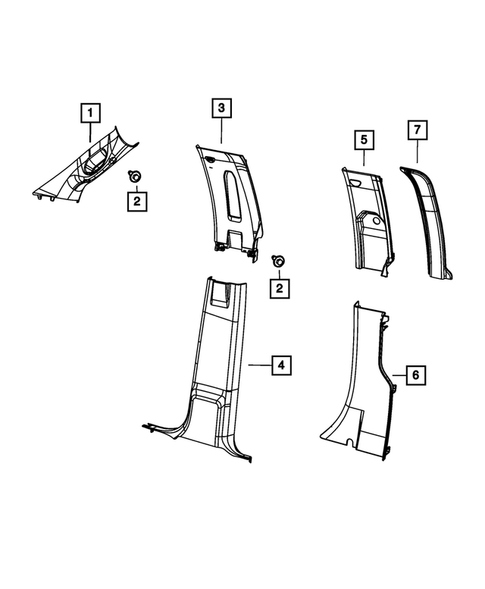 Panels-Moldings-Scuff Plates, Pillar, Cowl, 1/4 Panel Trim and Cargo Covers for 2016 Ram 3500 #3