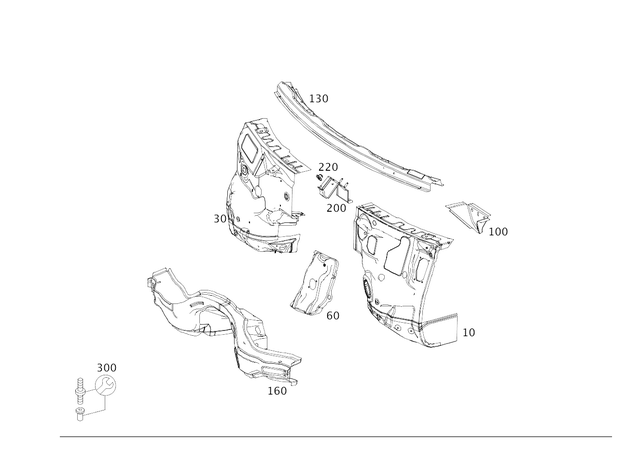 2046200214 - Front-End Assembly, Front Panel: Holder for Mercedes-Benz Image image