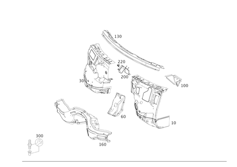 Firewall and Connecting Parts for 2010 Mercedes-Benz C300 #0