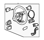 8T0419091AWUM - Steering: Steering Wheel for Audi: A5 Quattro, S5 Image