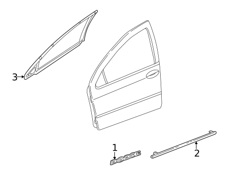 Exterior Trim - Front Door for 2004 Dodge Intrepid #0