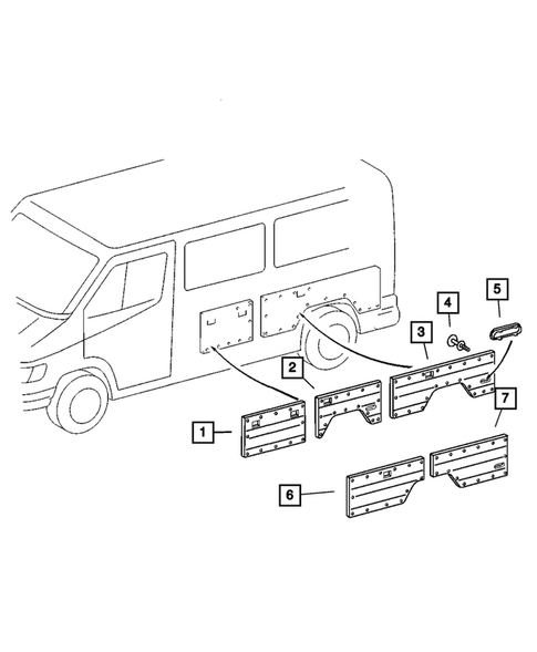 Moldings, Scuff Plates for 2005 Dodge Sprinter 2500 #6