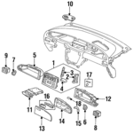 77630SX0003ZB - : Vent Louver for Honda: Odyssey Image