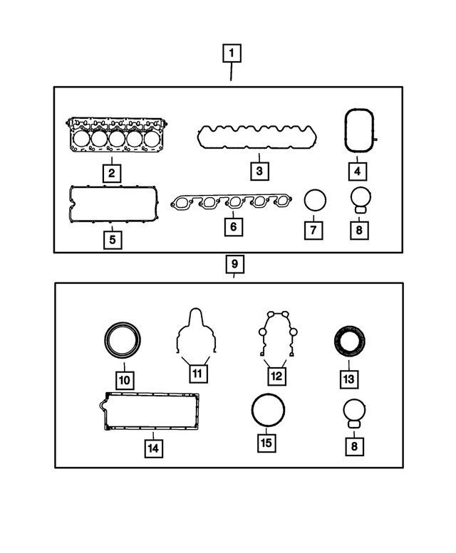 5037827AA - 8.4L Gas; Engine: Cylinder Head Cover Gasket, Right Side for Mopar Image