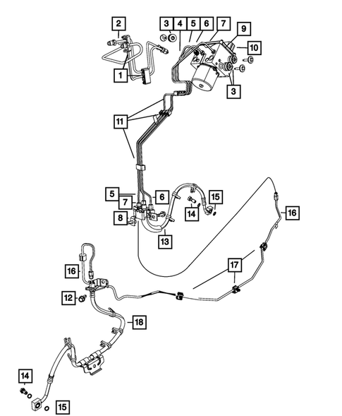 Hydraulic Control Unit, Brake Tubes and Hoses for 2013 Ram 2500 #1