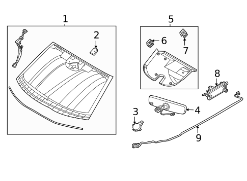 Glass - Windshield for 2023 Ford Mustang Mach-E #0