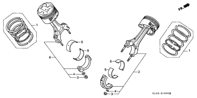 Piston - Connecting Rod for 1992 Acura NSX #0