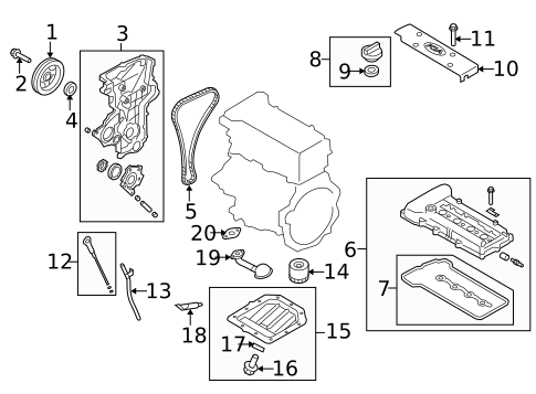 Cylinder Block Components for 2013 Kia Soul #0