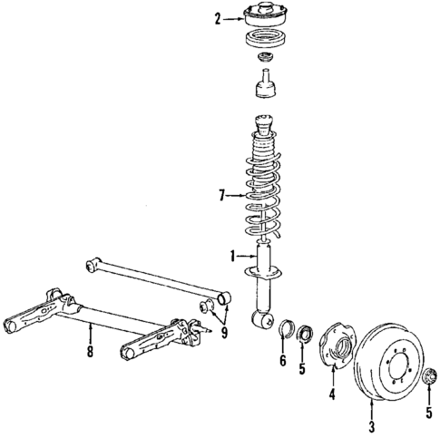 Rear Suspension for 1994 Hyundai Sonata #1