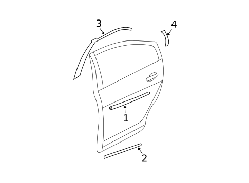 Exterior Trim - Rear Door for 2005 Nissan Maxima #0